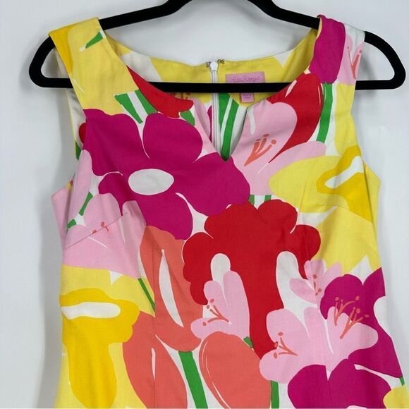 LILLY PULITZER Taytay Colorful Floral Sleeveless Tank Mini Dress Sz 2 - Picture 4 of 10